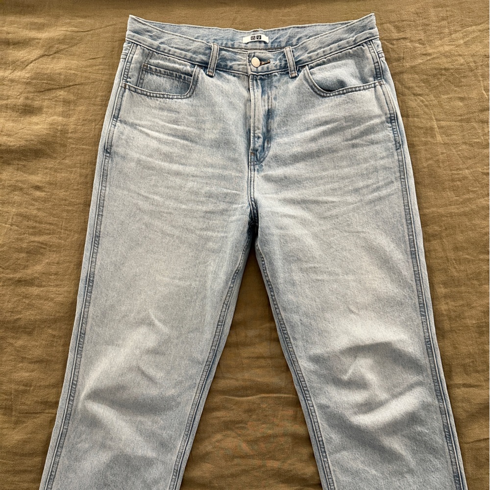 Light Wash Uniqlo U Wide Leg Jeans